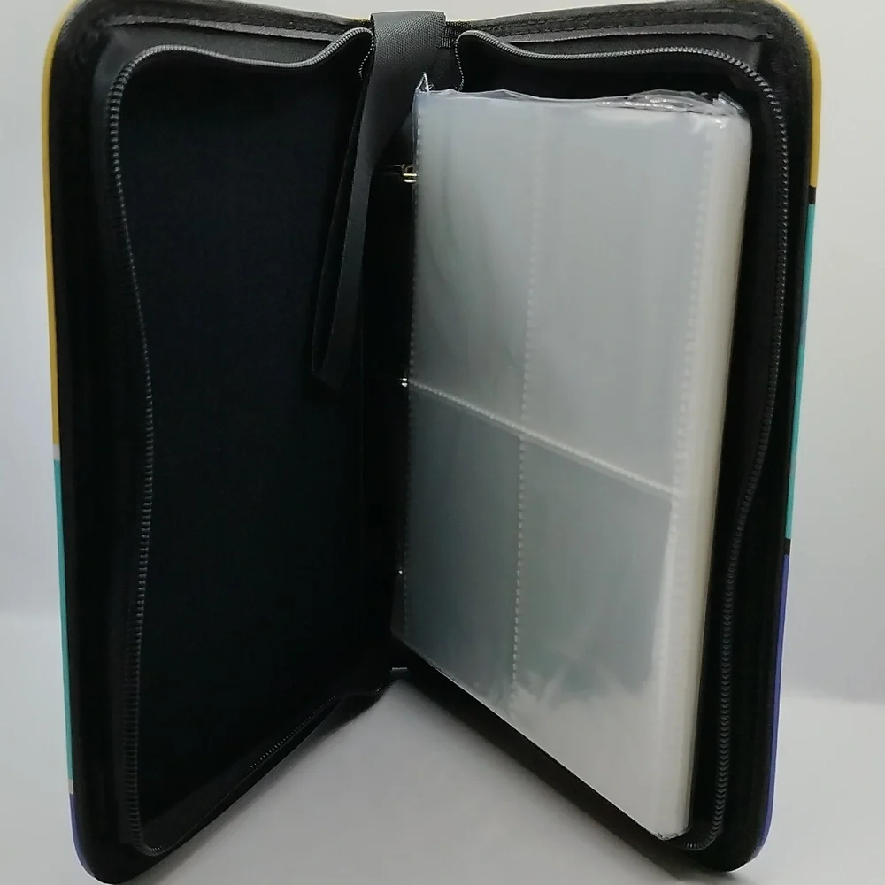 Pokemon Inspired Pikachu Bulbasaur Squirtle Anime Trading Card Zip-Up Binder